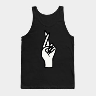 Fingers crossed hand for good luck Tank Top